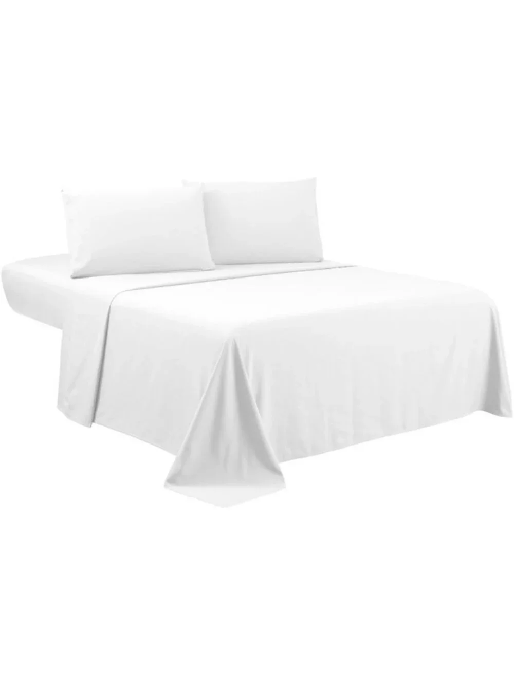 Luxury Queen Sheet Set - 4-Piece White Bedding, Extra Deep Pocket, Soft 1800